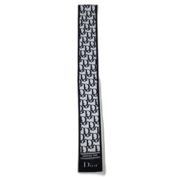 2 Christian Dior silk scarves black / white Designer - Picture 7 of 10